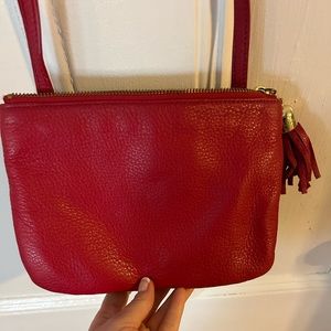 Beautiful red leather Talbots purse